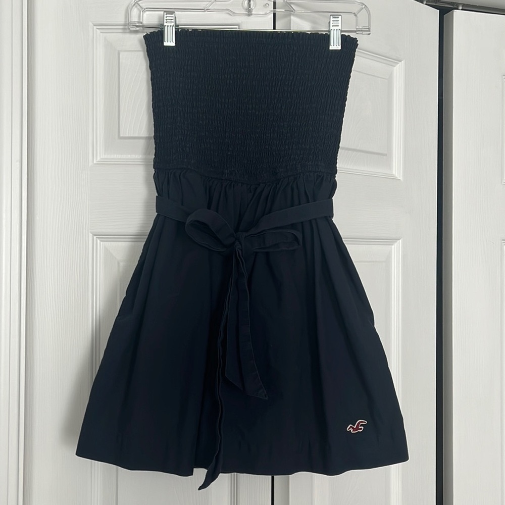 Hollister Navy Blue Strapless Dress Large